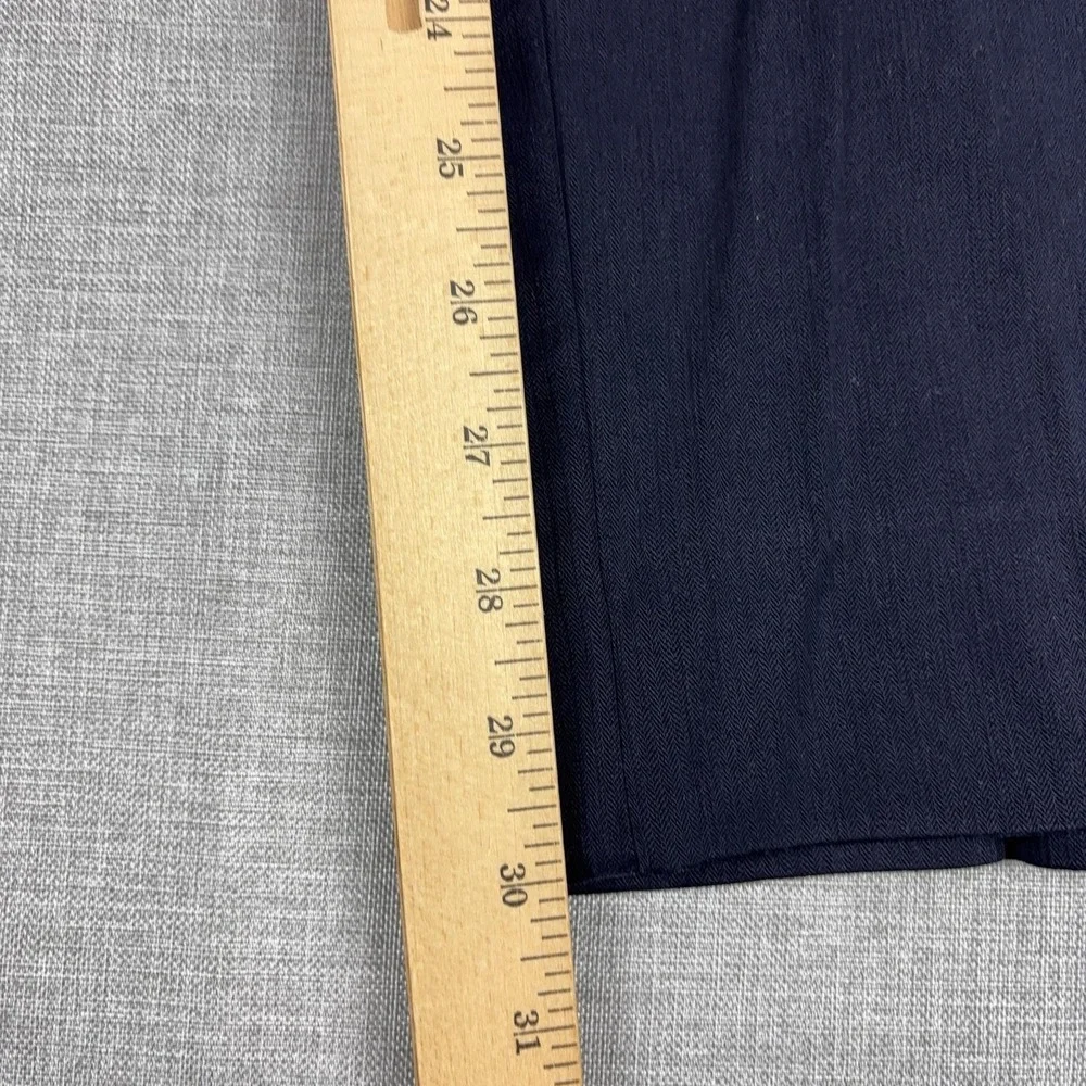 Tommy Bahama Pants Mens 38x30 Blue Silk Herringbone Pleated Dress Relaxed Summer